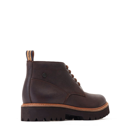 Men's Brown Leather Asgard Tumbled Work Boots | Base London Brown