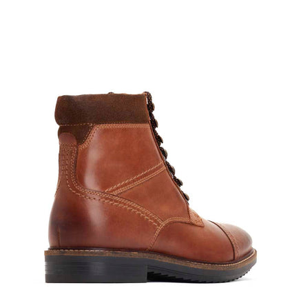 Men s Tan Leather Ashland Pull Up Toe Cap Hiker Boots Base London Tan