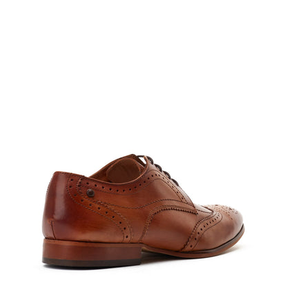 Barbera XL Waxy Brogue Shoes Tan