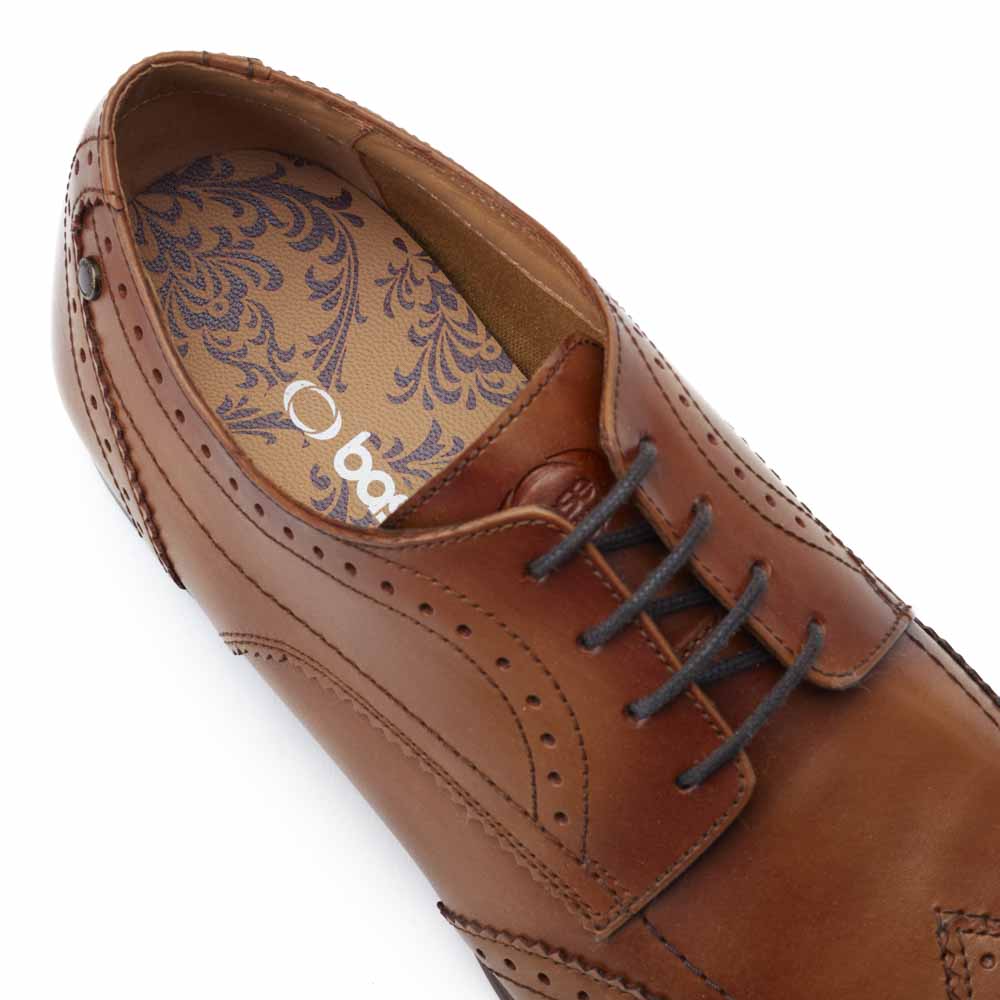 Barbera XL Waxy Brogue Shoes Tan