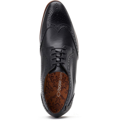 Barbera XL Waxy Brogue Shoes Black