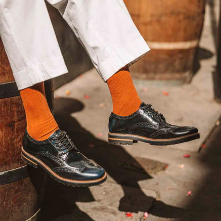 Gibbs Hi Shine Brogue Shoes