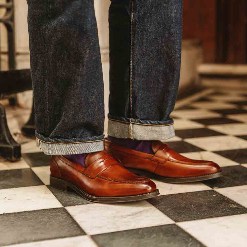 Kennedy Washed Loafers Tan