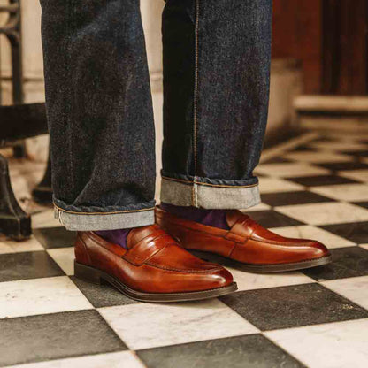 Kennedy Washed Loafers Tan