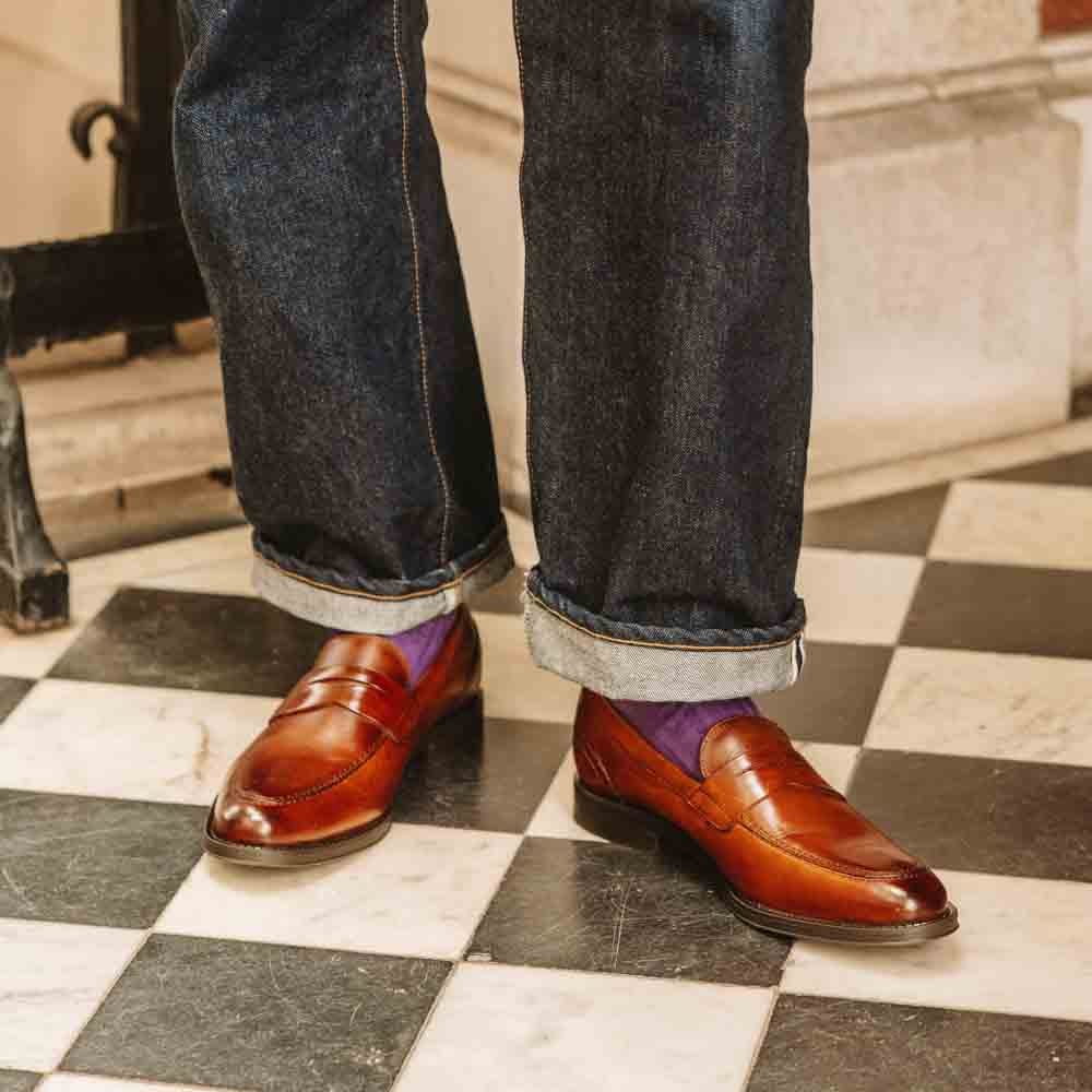 Kennedy Washed Loafers Tan