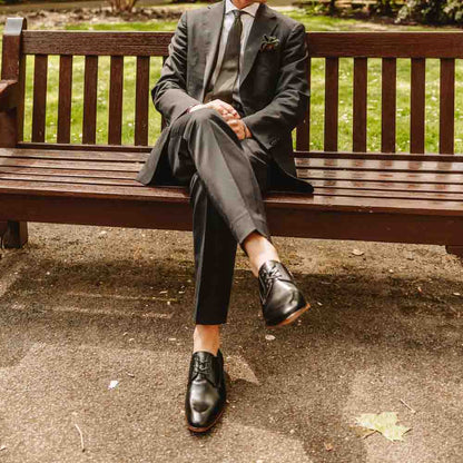 Gambino Waxy Derby Shoes Black