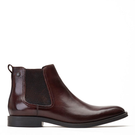 Men's Brown Leather Bradwell Waxy Chelsea Boots | Base London Brown