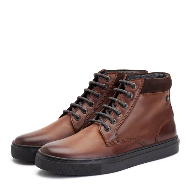 Cabbie High-Top Leather Trainers