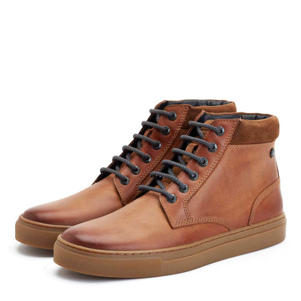 Cabbie High-Top Leather Trainers