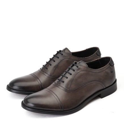 Banggood shoes men comfy hand stitching genuine clearance leather side zipper slip on oxfords