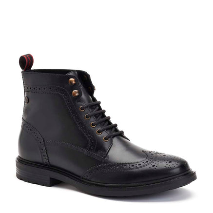 Mens brogue lace up boots best sale