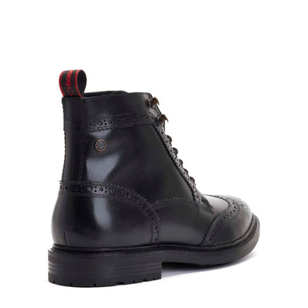 Black brogue boots hotsell