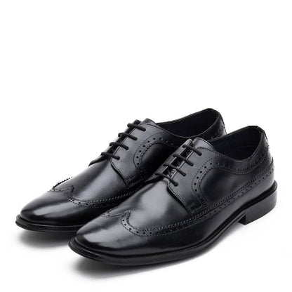 Havisham Waxy Brogue Shoes Black