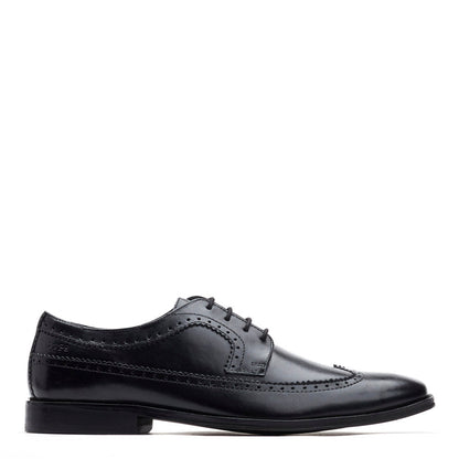 Havisham Waxy Brogue Shoes Black