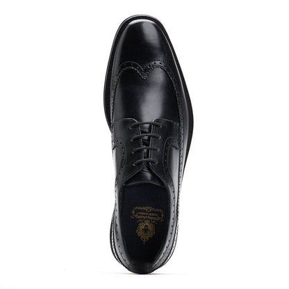 Havisham Waxy Brogue Shoes Black