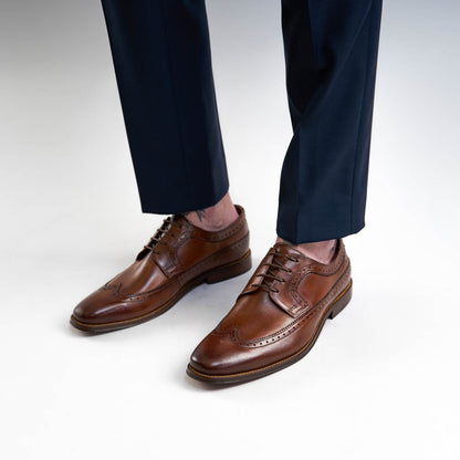 Havisham Washed Brogue Shoes Tan