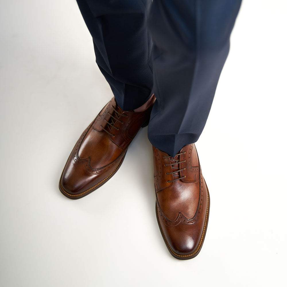 Havisham Washed Brogue Shoes Tan