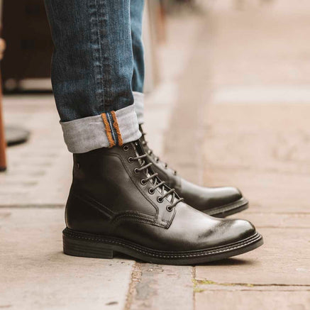 Peyton Waxy Lace-Up Boots