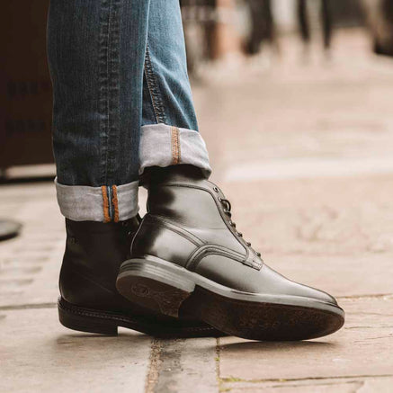 Peyton Waxy Lace-Up Boots