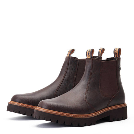 Men's Brown Leather Ragnar Tumble Chelsea Boots | Base London Brown