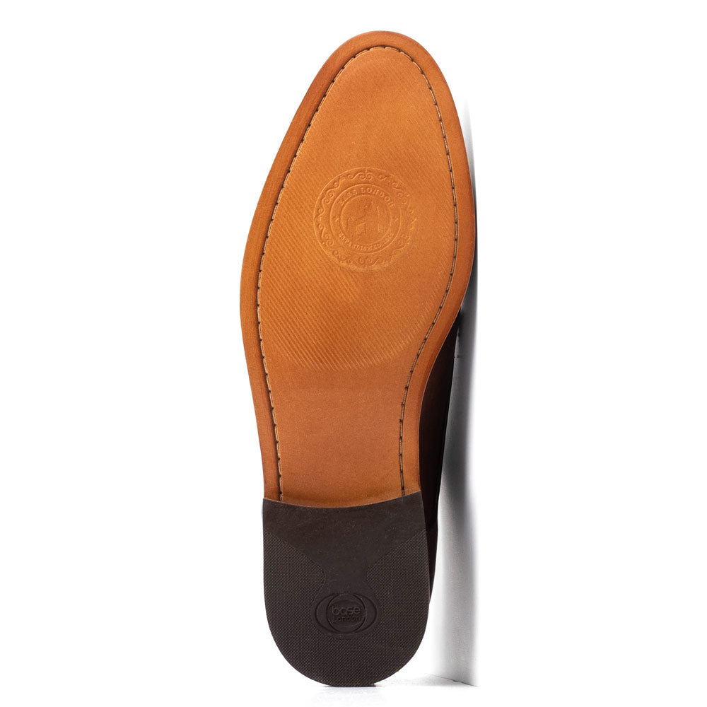 Script Washed Derby Shoes Brown