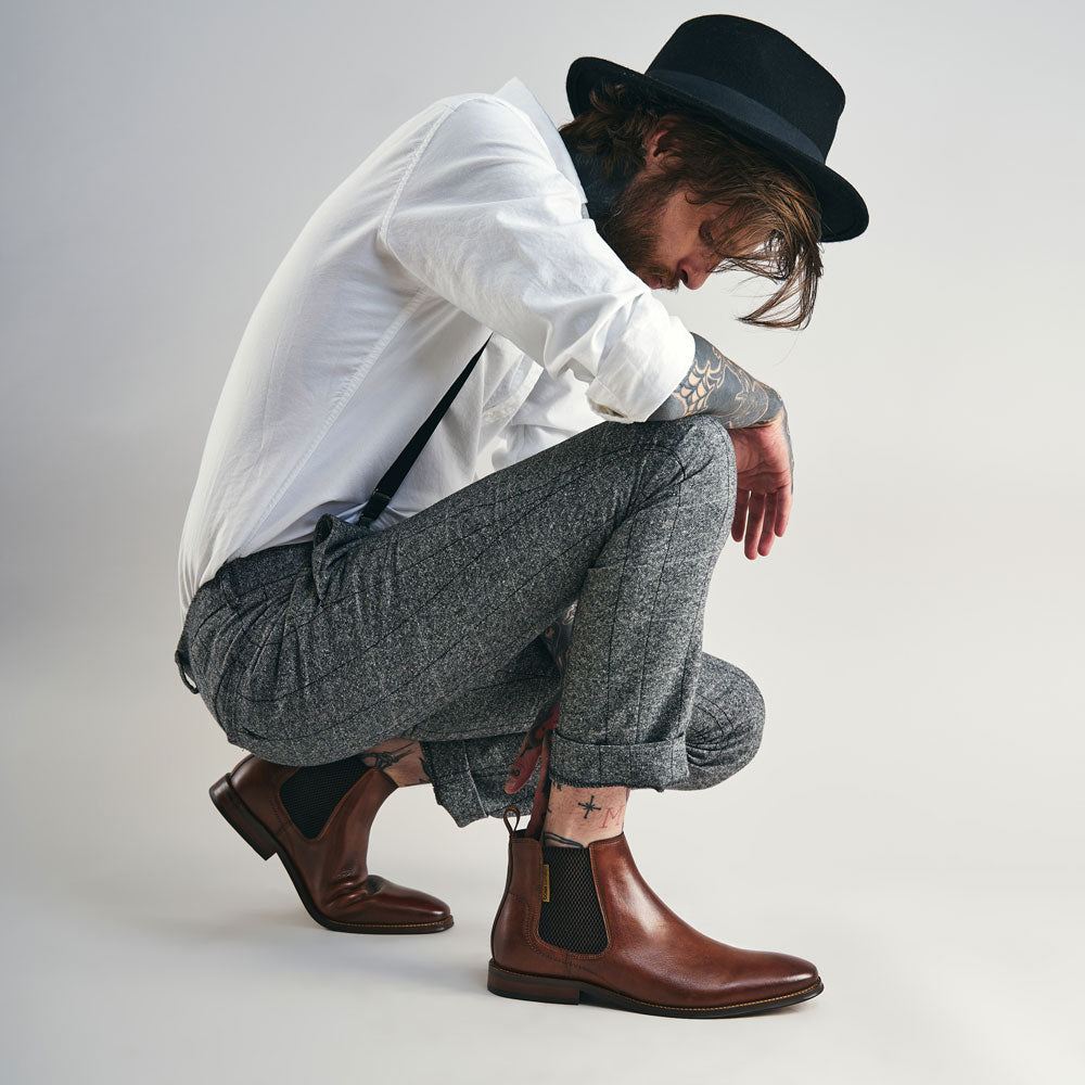 Sikes Washed Chelsea Boots Tan