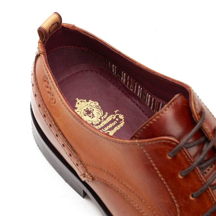 Stanley, Mens Brogues in Ginger Burnished Nubuck