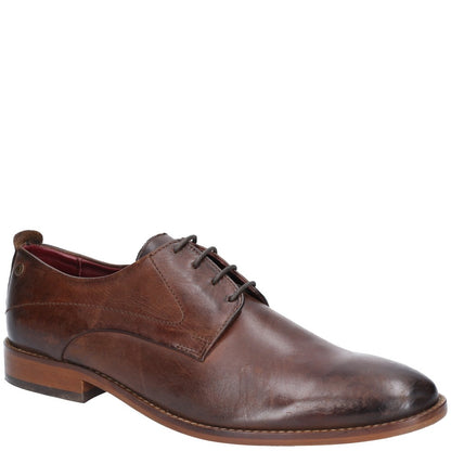 Script Washed Derby Shoes Brown