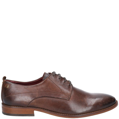 Script Washed Derby Shoes Brown