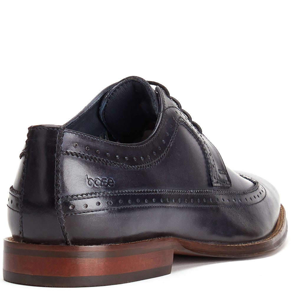 Havisham Washed Brogue Shoes Navy