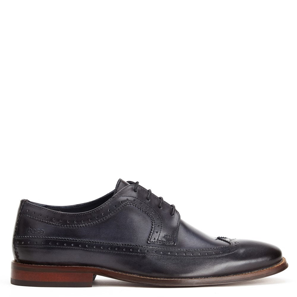 Havisham Washed Brogue Shoes Navy