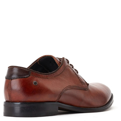 Bertie Burnished Derby Shoes Tan