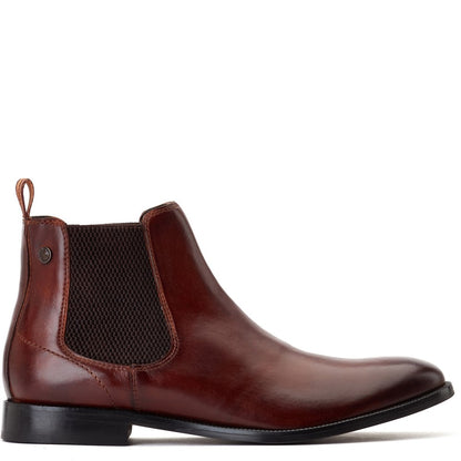 Carson Burnished Chelsea Boots Tan