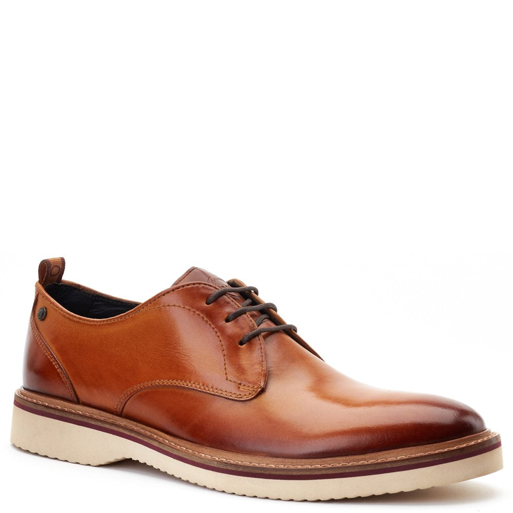 Woody Washed Derby Shoes Tan