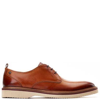 Woody Washed Derby Shoes Tan