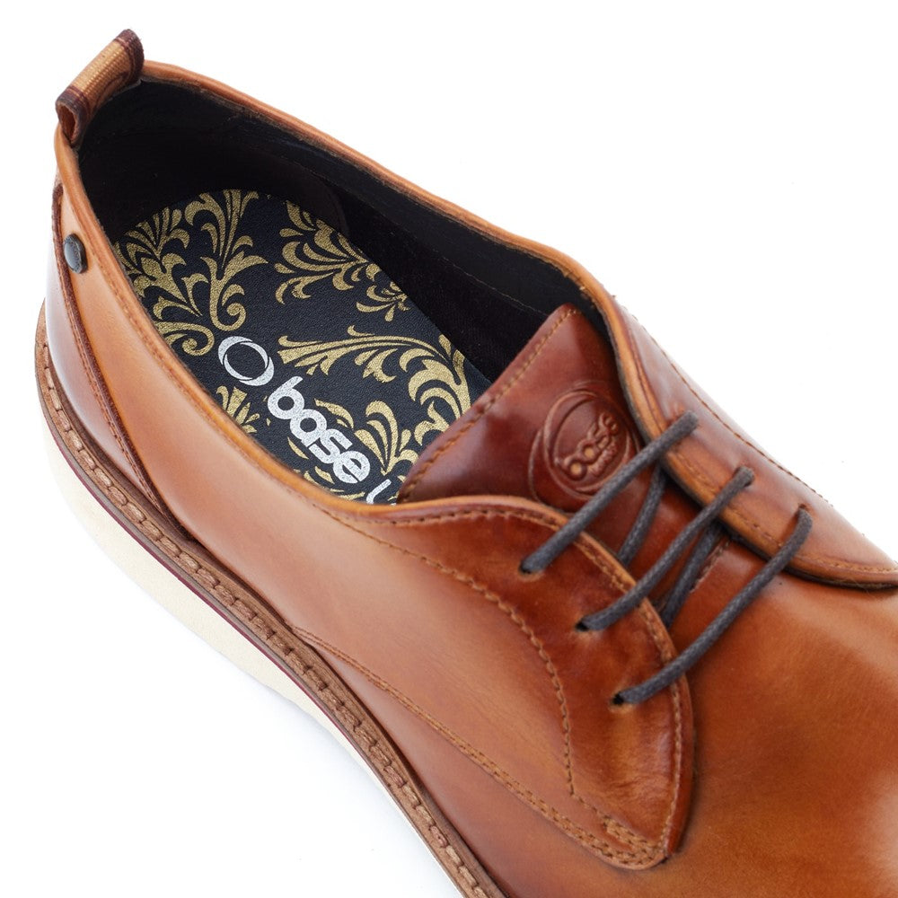 Woody Washed Derby Shoes Tan