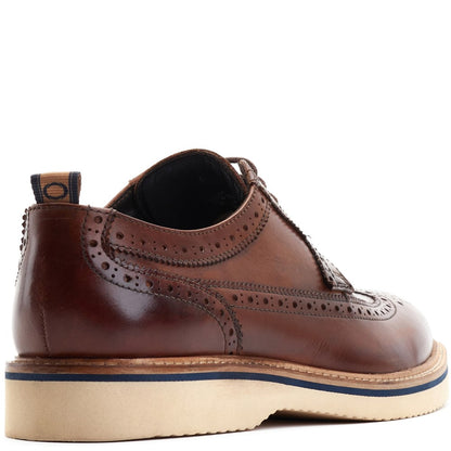 Sully Washed Brogue Shoes Brown