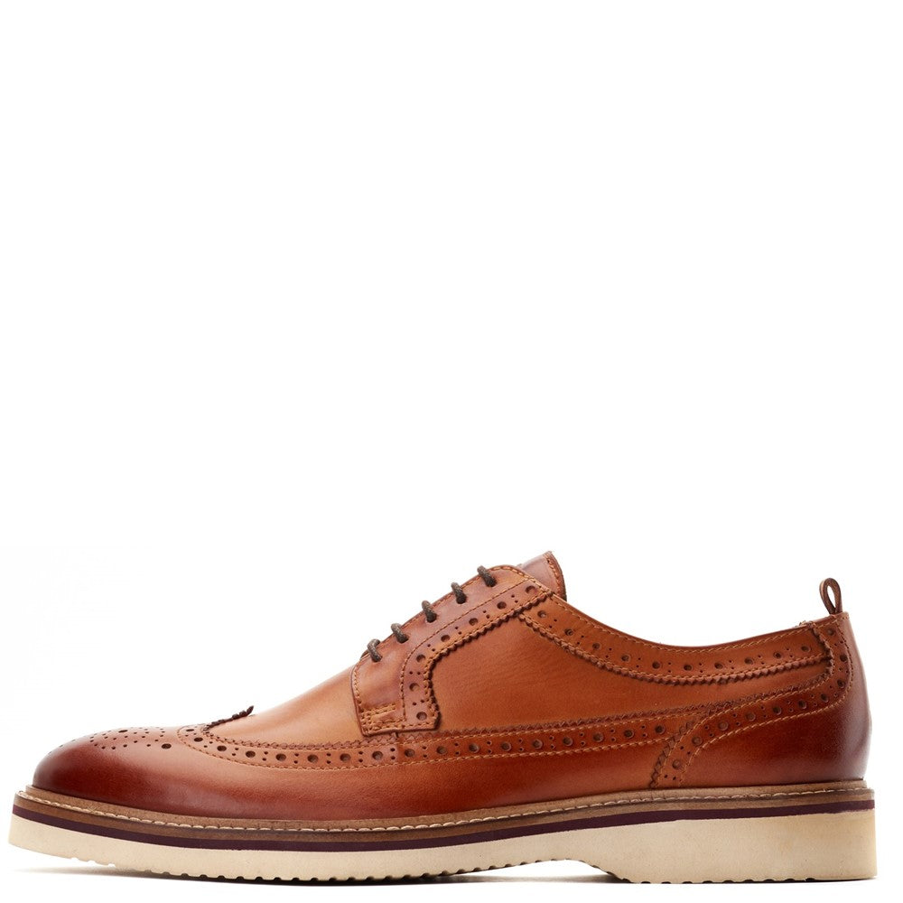 Sully Washed Brogue Shoes Tan