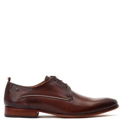 Gambino Waxy Derby Shoes Brown