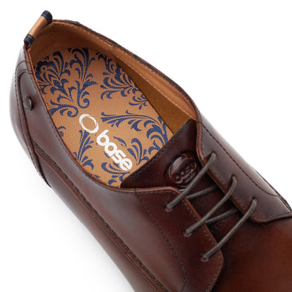 Gambino Waxy Derby Shoes Brown