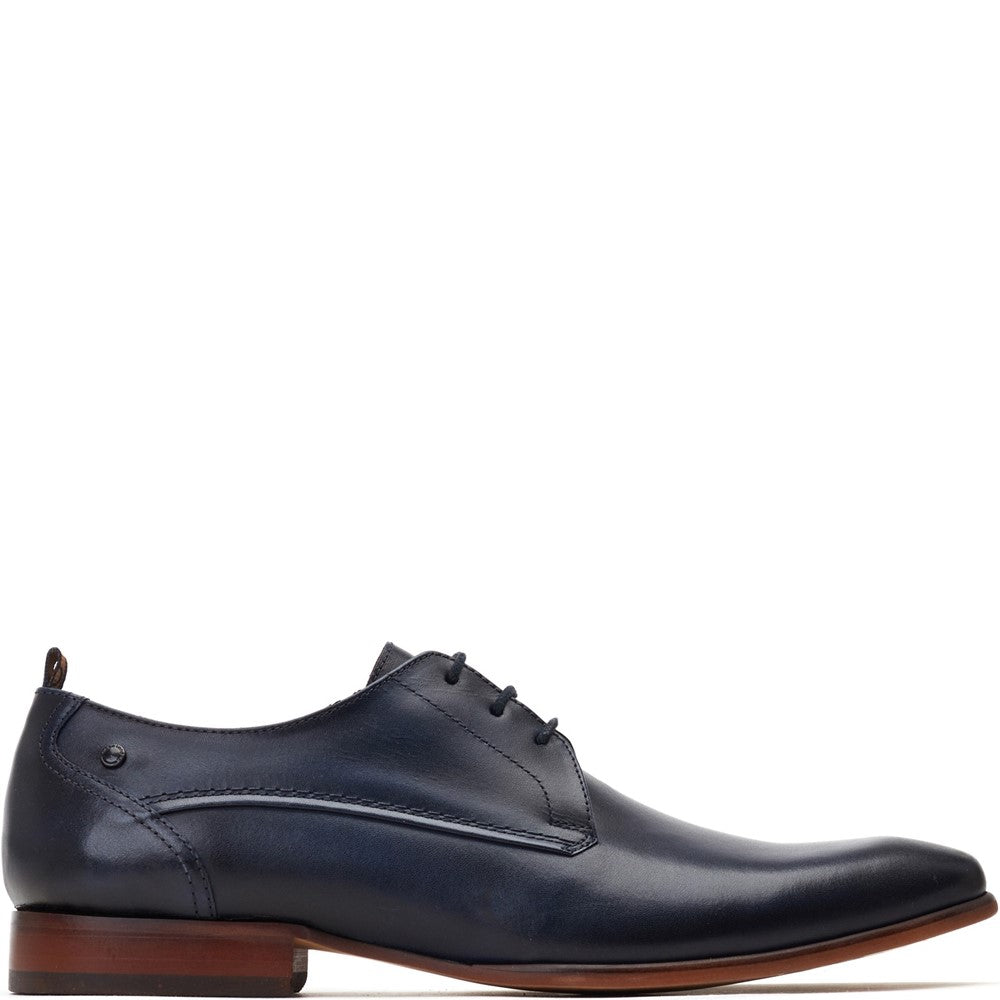 Gambino Waxy Derby Shoes Navy