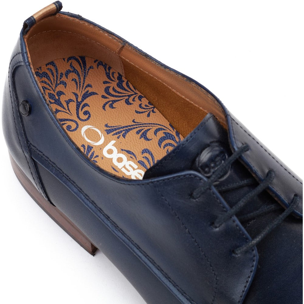 Gambino Waxy Derby Shoes Navy