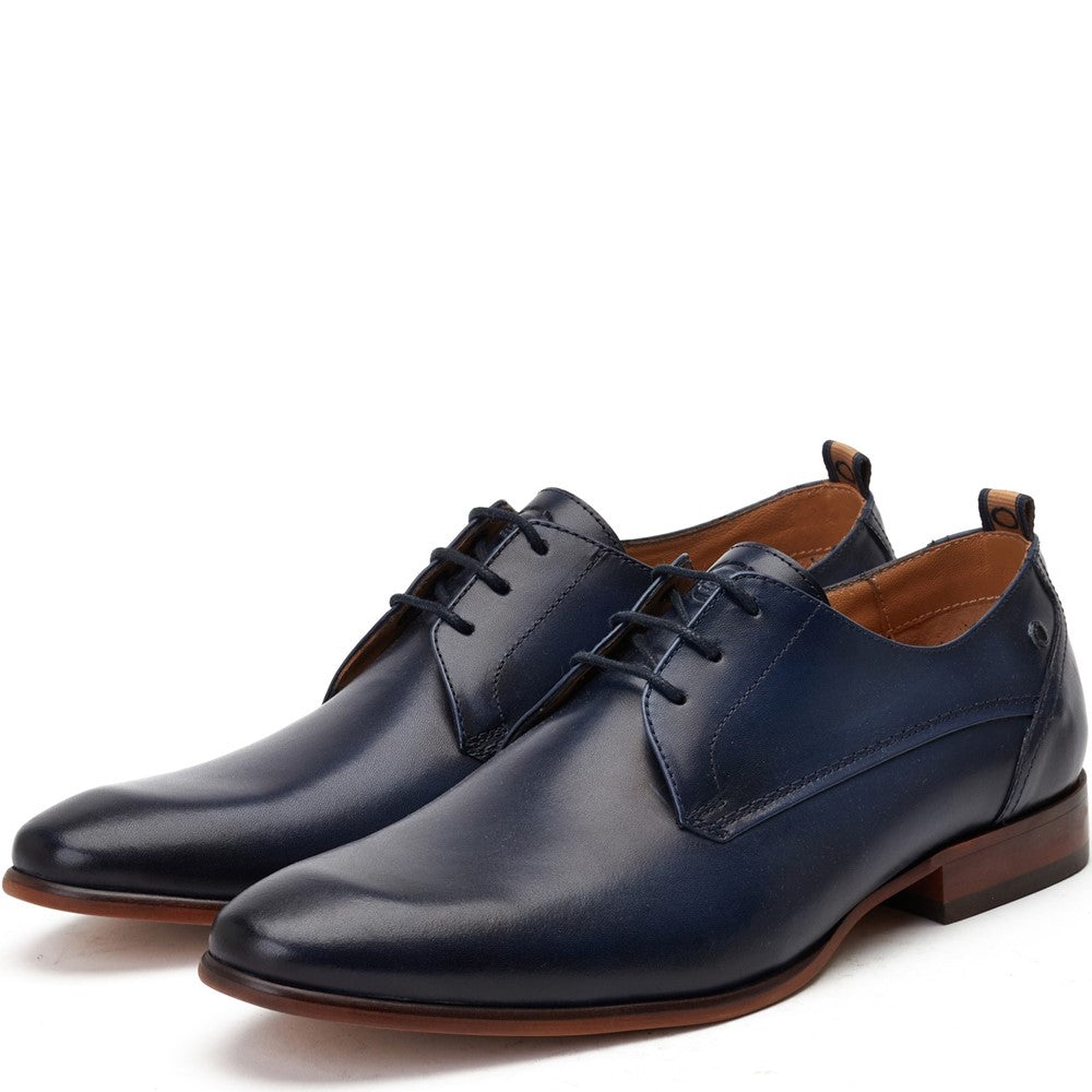 Gambino Waxy Derby Shoes Navy