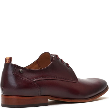 Gambino Waxy Derby Shoes Bordo
