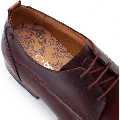 Gambino Waxy Derby Shoes Bordo