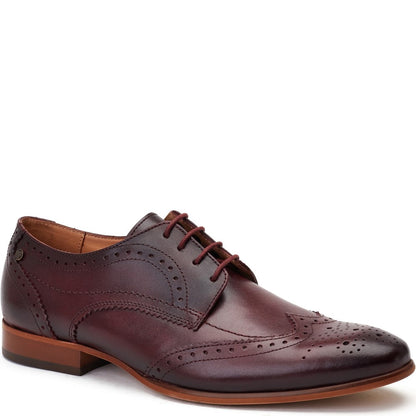 Barbera Waxy Brogue Shoes Bordo