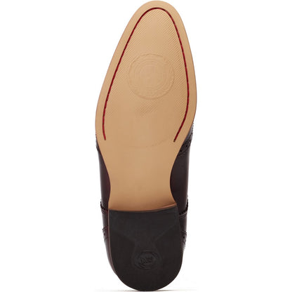 Barbera Waxy Brogue Shoes Bordo