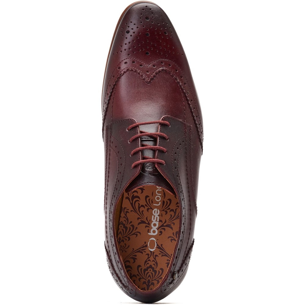 Barbera Waxy Brogue Shoes Bordo