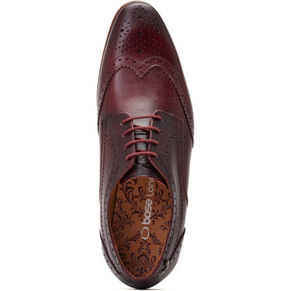 Barbera Waxy Brogue Shoes Bordo