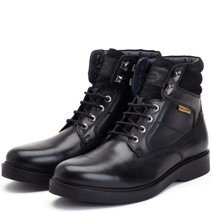 Bradley Waxy Combat Boots Black